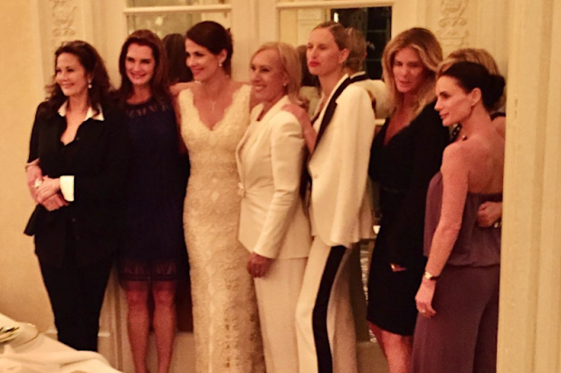 Martina Navratilova and Julia Lemigova on their wedding day with some of their star-studded guests.