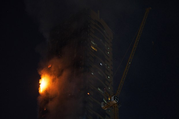 Abbco Tower: High-rise catches fire in Sharjah, United Arab Emirates ...