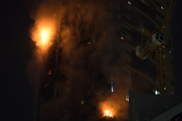 Abbco Tower: High-rise catches fire in Sharjah, United Arab Emirates ...