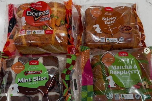 coles hot cross bun flavour collaborations february 2026