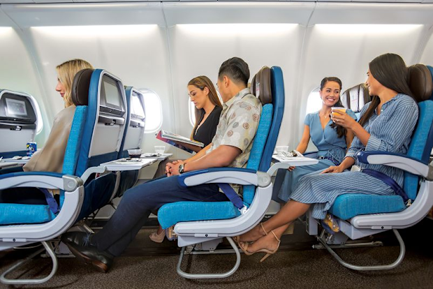 Hawaiian Airlines Extra Comfort seats with legroom