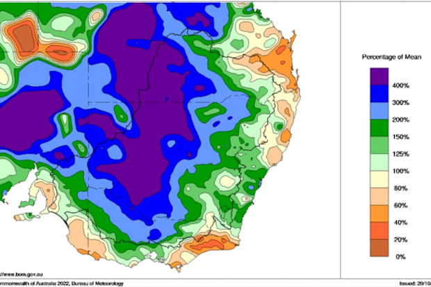 Rainfall for October 2022 to date across the Murray-Darling basin