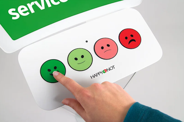 Happy or Not customer feedback airport
