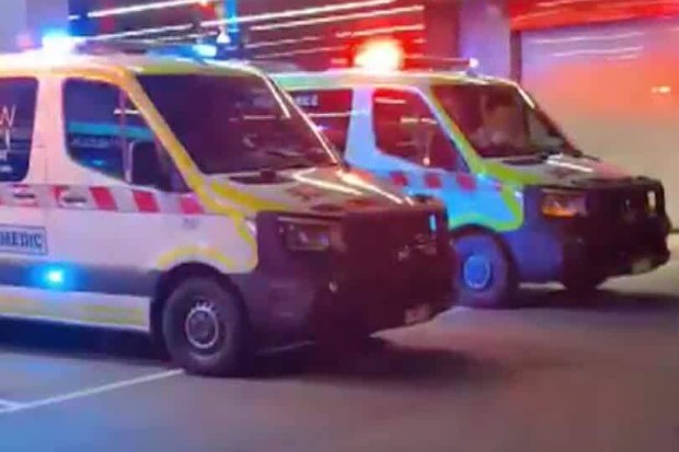 Chaos is unfolding outside Victorian hospitals, with more than 130 ambulances waiting outside with nowhere to go.