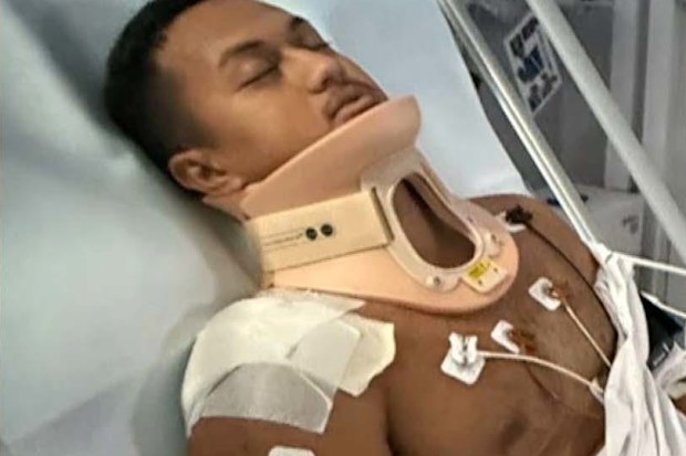 Rico Nekelo was on his way to see a mate last month but instead came close to death.