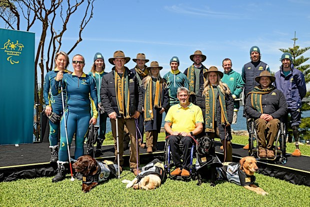 14 of the Paralympic hopefuls unveiled the Winter uniform, created by R.M Williams. 