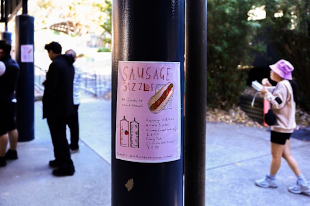Sausage in bread at polling locations