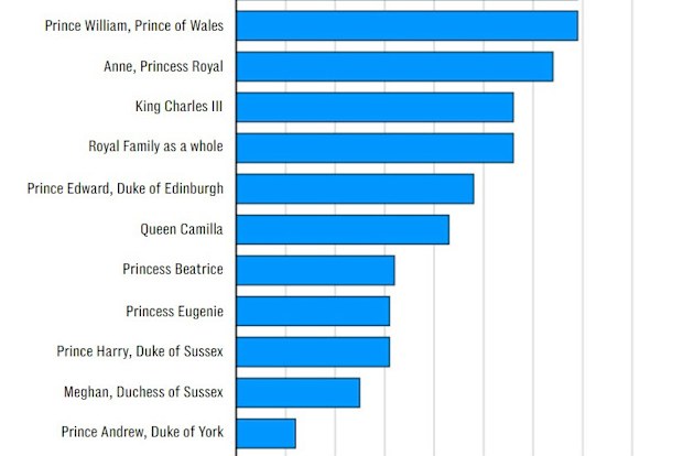 British royal family popularity poll graph