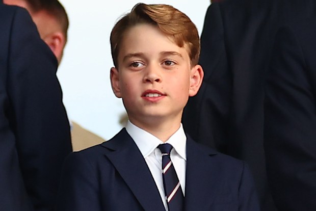 BERLIN, GERMANY - JULY 14:  Prince George of Wales looks on prior to the UEFA EURO 2024 final match between Spain and England at Olympiastadion on July 14, 2024 in Berlin, Germany. (Photo by Chris Brunskill/Fantasista/Getty Images)