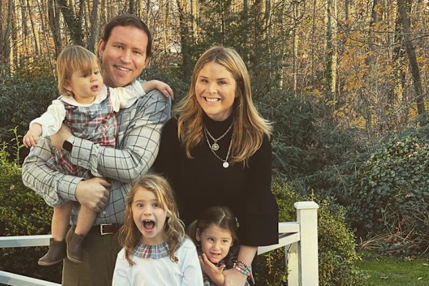Jenna Bush with her husband and three children.
