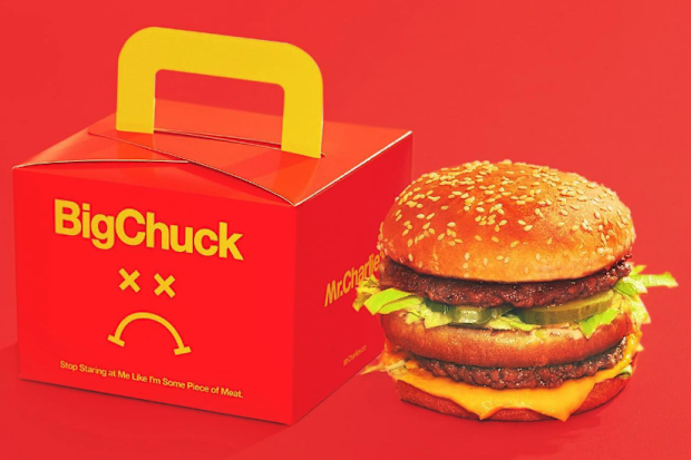 Mr Charlie's tongue-in-cheek version of McDonald's Big Mac.