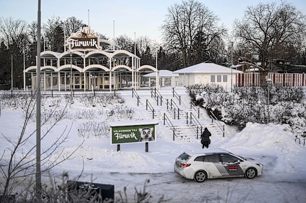 A view of the main entrance to Furuvik Zoo.