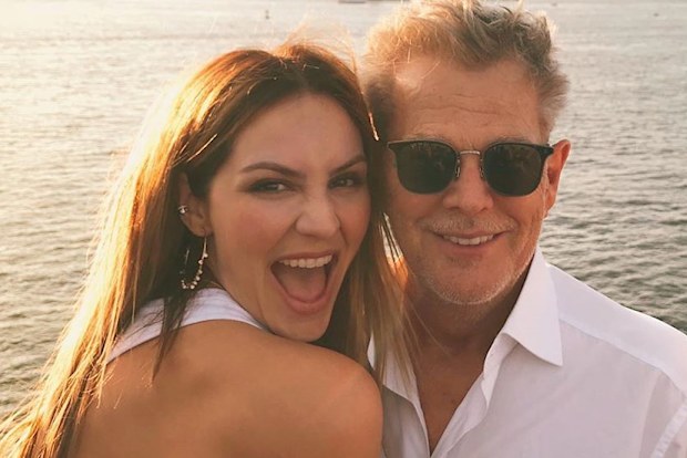 Katharine McPhee, David Foster, selfie, vacation, boat, Instagram