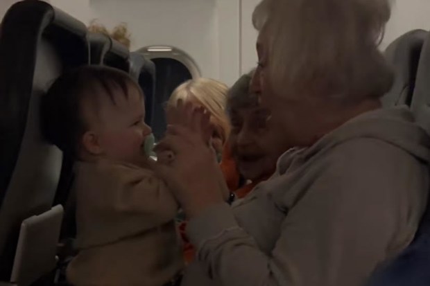 Isabella LaLonde took to TikTok to share a video of three grandmas who soothed her baby on a flight