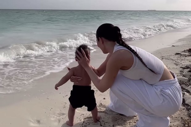 Kylie Jenner and son Aire 