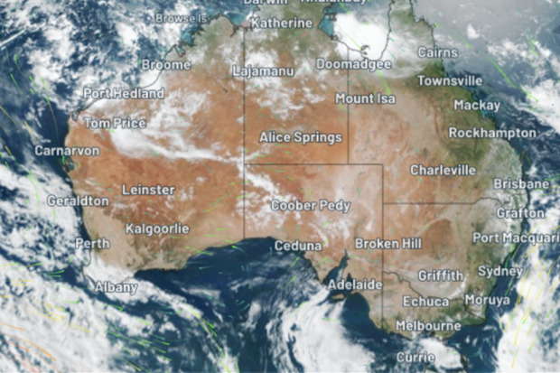 Australia's weather via Weatherzone as of January 13, 2024 at 1:45pm. 