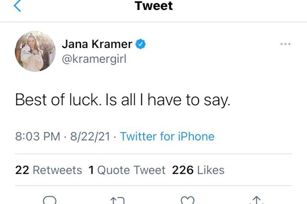 Jana Kramer tweet