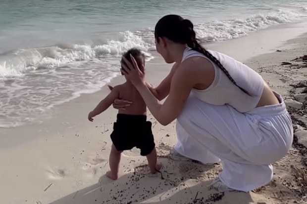 Kylie Jenner and son Aire 