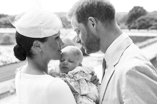 Son Archie was christened in the Queen's private chapel at Windsor Castle in 2019.