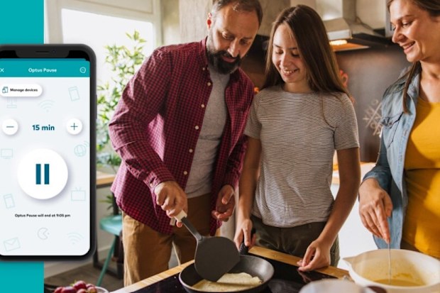 The Optus Pause function allows parents to enforce a 'time out' on devices