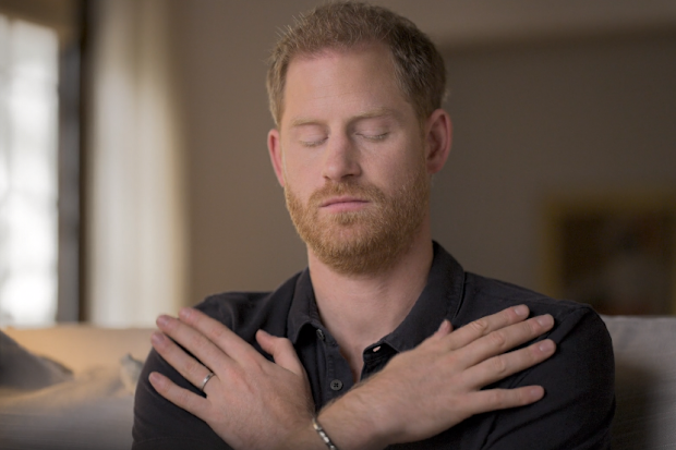Prince Harry shown during a therapy session in The Me You Can't See.