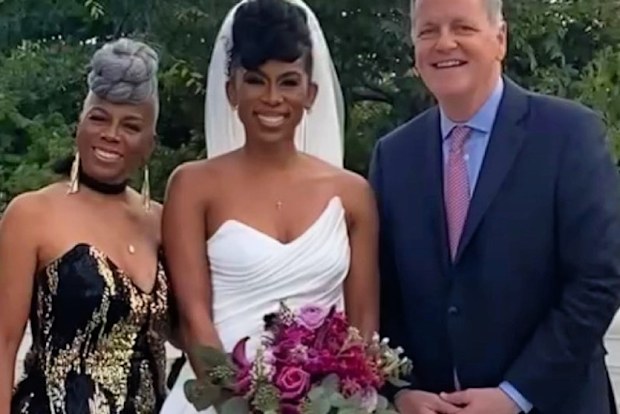 Doug Parker as a guest at Southwest Airlines flight attendant JacqueRae Sullivan's wedding.