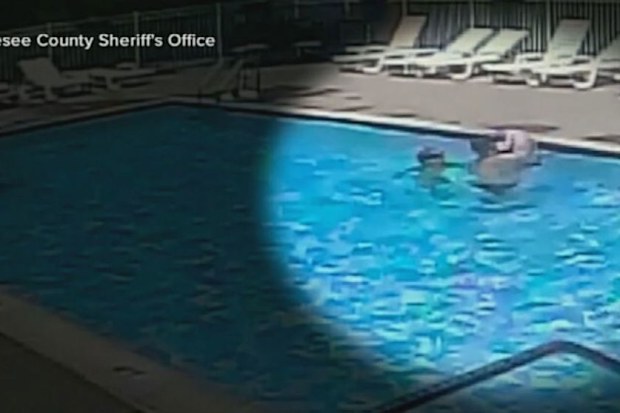 The terrifying ordeal was caught on camera. 
