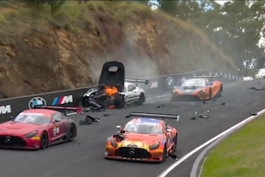 The aftermath of the crash.