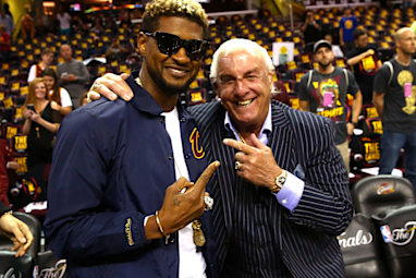 Usher and Rick Flair. (Getty)