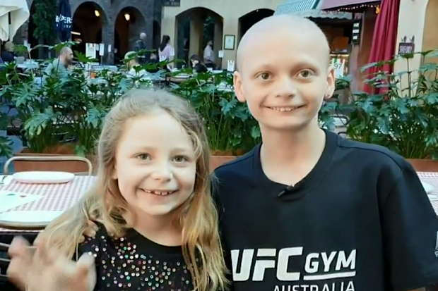 Jason with his young sister Lara. 