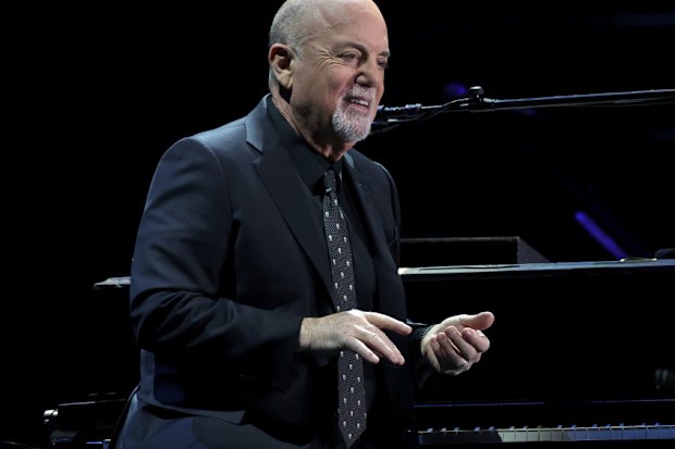 Billy Joel performs at Allegiant Stadium on February 26, 2022 in Las Vegas, Nevada.