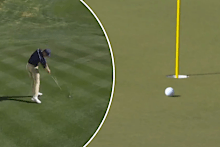 Cam Davis misses a hole-in-one.