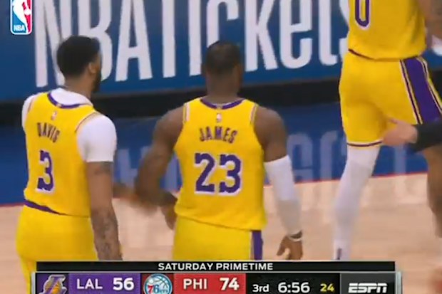 A screengrab of the BBC coverage mistakenly showing LeBron James as it covered the death of NBA legend Kobe Bryant.