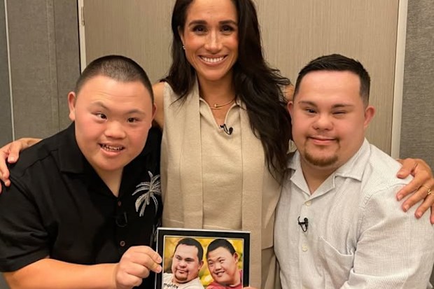 Meghan Markle samples beer during an appearance on YouTube show Get Down with Sean and Marley.