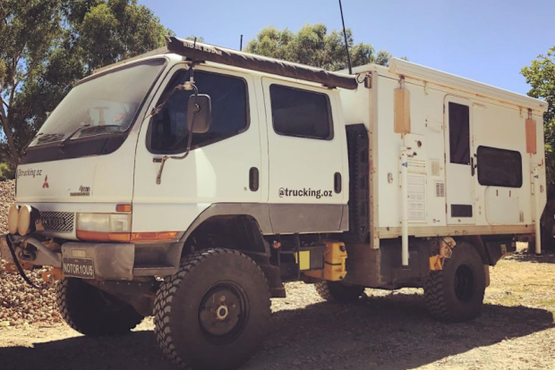 The Zavros's truck arrived back in Perth three months after first becoming bogged.