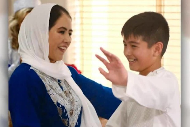 Zamira Hussainpoor and her son Husnain.
