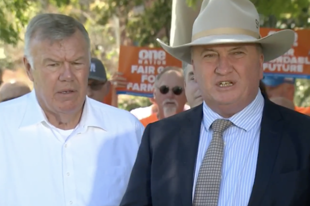 David Farley One Nation candidate for Farrah with Barnaby Joyce