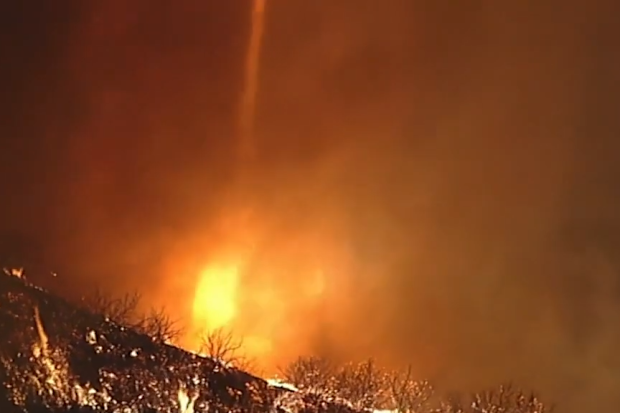 LA wildfires: Terrifying 'fire tornado' spotted in Los Angeles as ...