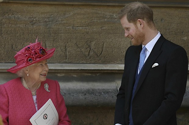Harry and Queen talking