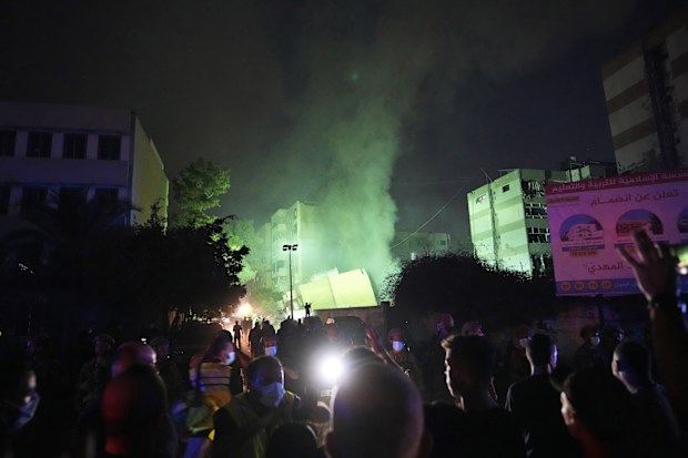 Israeli airstrike in Beirut's southern suburbs, Friday, Sept. 27, 2024.  