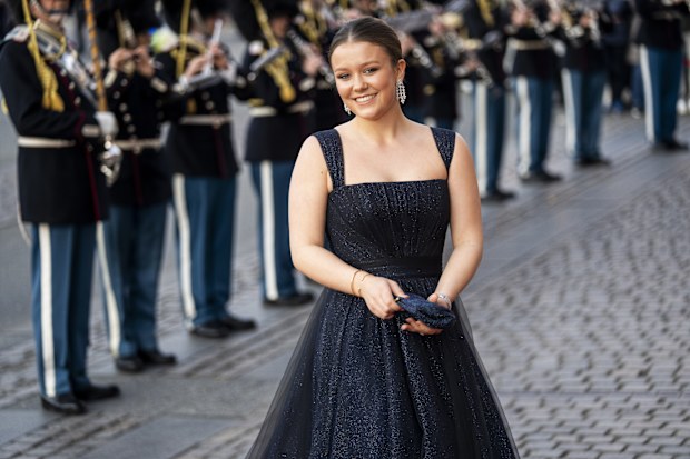 Princess Isabella arrives to celebrate her birthday with a birthday performance at the Royal Theatre's Old Stage in Copenhagen, Tuesday, April 15, 2025. 