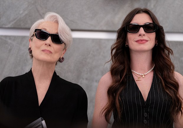 (L-R): Anne Hathaway as Andy Sachs and Meryl Streep as Miranda Priestly in 20th Century Studios' THE DEVIL WEARS PRADA 2. Photo courtesy of 20th Century Studios. © 2026 20th Century Studios. All Rights Reserved.