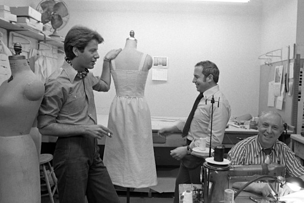 Calvin Klein in his workroom in the early years of his career.