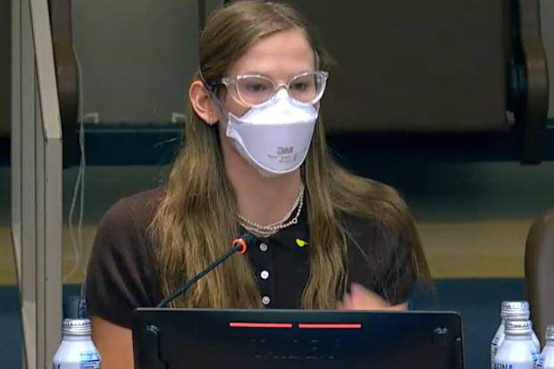 Violet Affleck speaks at United Nations.