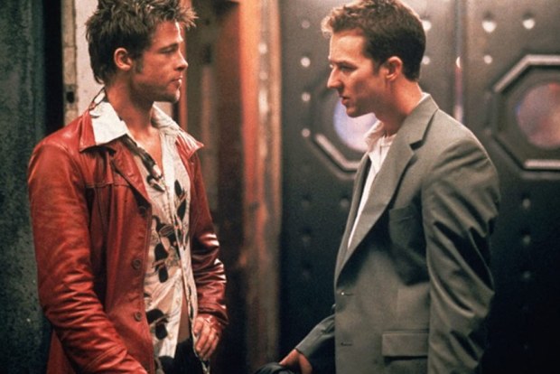 Brad Pitt and Edward Norton in the 1999 film, Fight Club.