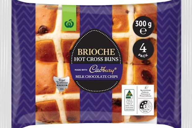 woolworths brioche choc chip hot cross buns