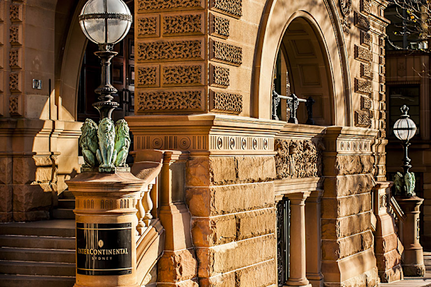The Intercontinental blends sandstone tradition with brutalist modernism.