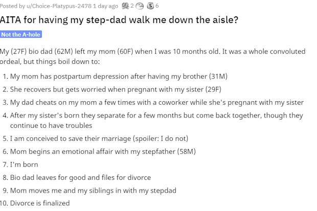 Reddit step father post