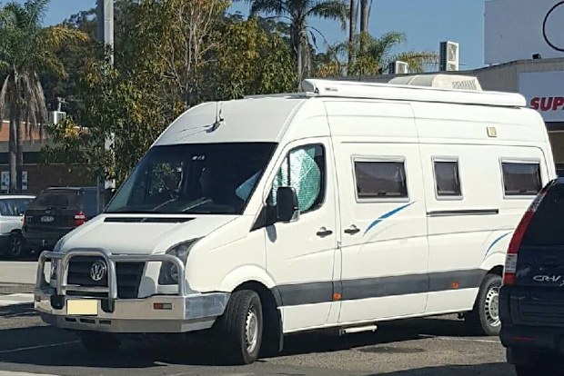 The Volkswagen campervan police stopped in Nambucca yesterday. (Facebook)