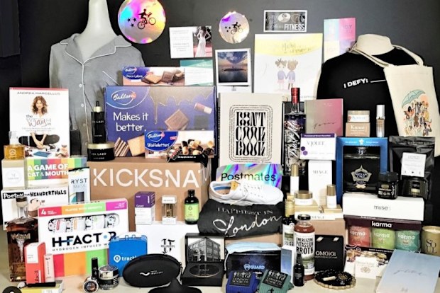 Distinctive Assets' swag bag in full.